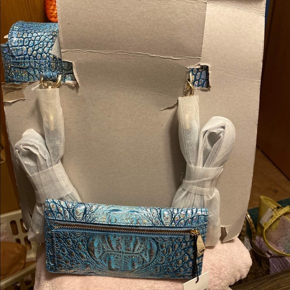 Brahmin Lizl  ArcticBlue and wallet - Picture 2 of 2